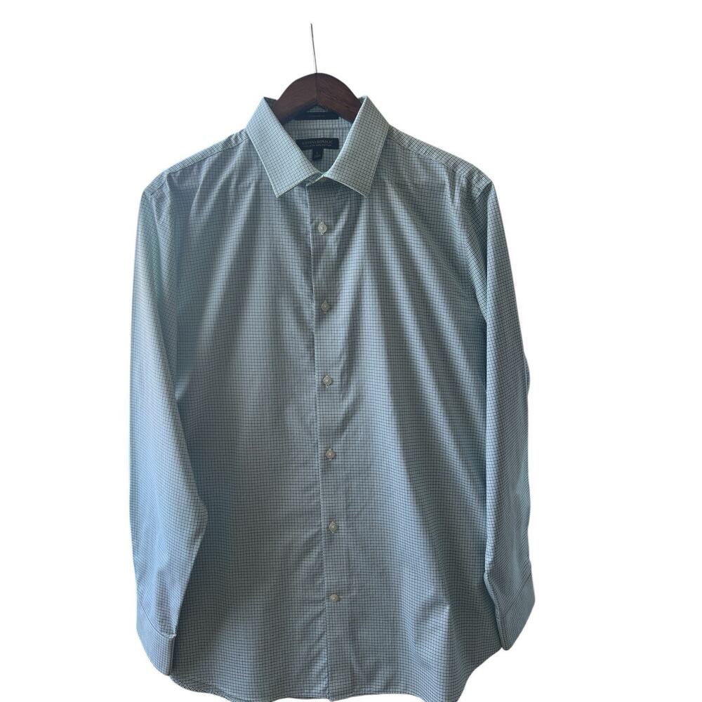 Men’s Banana Republic Standar Fit Button Up Dress Shirt Size L Green